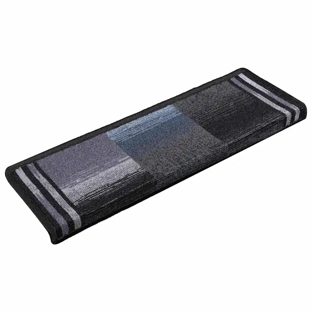 Tappetini per Scale Autoadesivi 10 pz 65x21x4 cm Nero e Grigio 149843