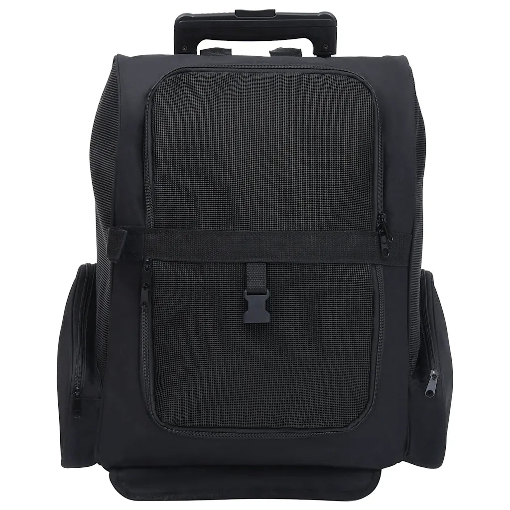 Trolley Trasportino per Animali Pieghevole Multifunzione Nero CFW1395317