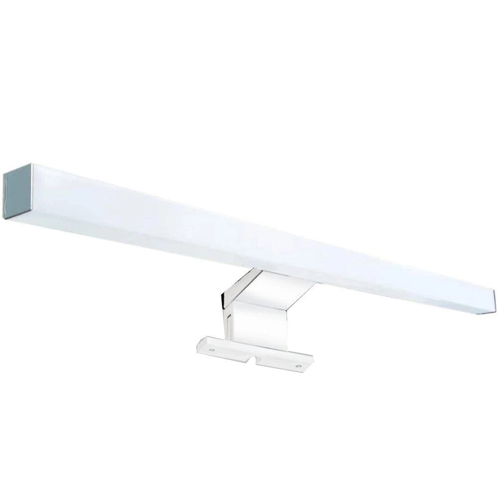 Trade Shop - Lampada Led Per Specchio Bagno Doppia Istallazione 9w Luce 4000k Ip44 Argento 600pc-1-an -