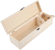 Scatola per Vino in Legno - Confezione per Vino - Confezione di Regalo per Vino - Ospite per Fiasco di Vino - Contenitore per Fiasco di Vino Singolo - Materiale Duraturo