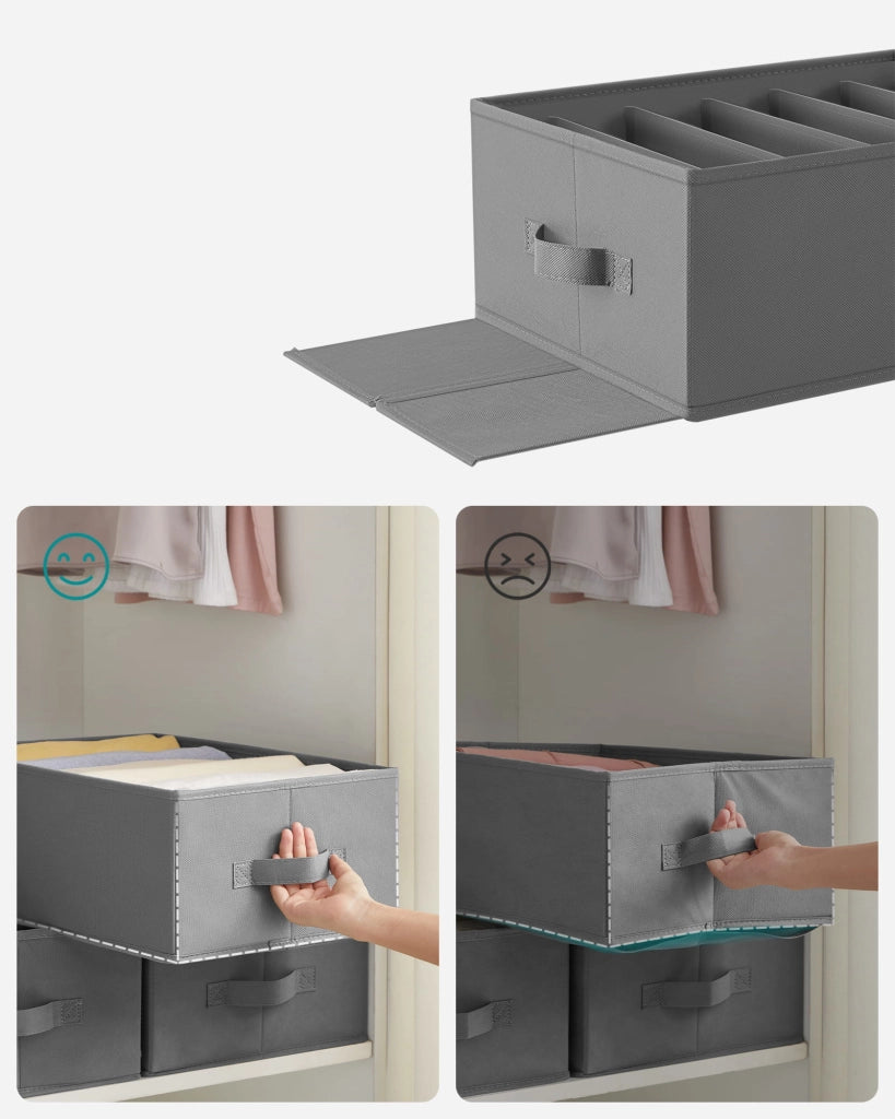 VALORA Organizer per armadio e cassetti, grigio x2 RUS009G02