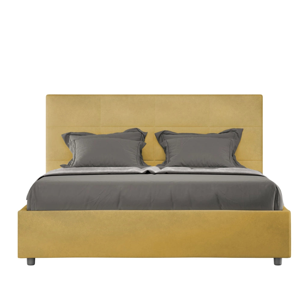 Letto Matrimoniale 160x190 cm con Rete Mika Ocra