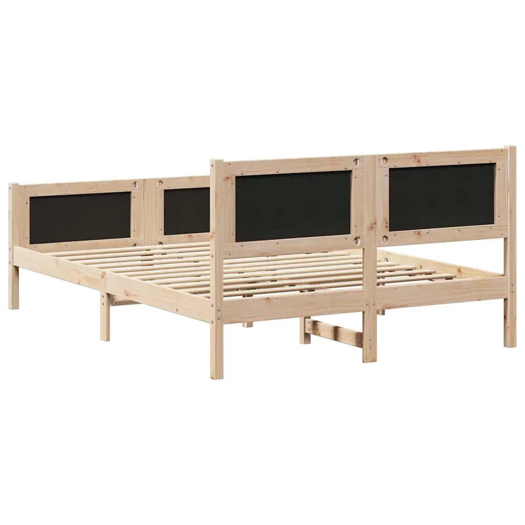Struttura del letto Nero 140 x 200 cm Pino massello 3394290
