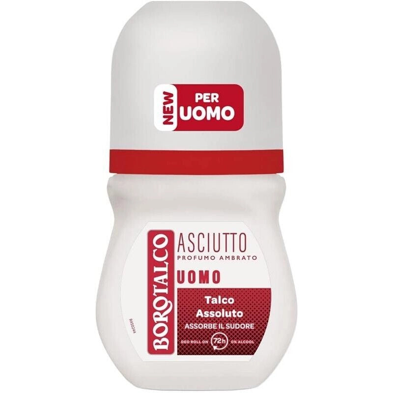 BOROTALCO SET 4 PZ DEO ROLL-ON 50ML L'UNO NEW ASCIUTTO PROFUMO AMBRATO NO ALCOOL 72H