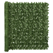 Paravento da Balcone | Schermo Privacy da Balcone con Foglie Verde Scuro 300x150 cm