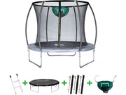 Trampolino con rete da interno "jumper" - Ø 4,60 m - Grigio
