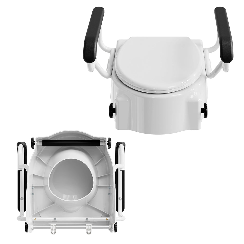 Rialzo per Sedile WC Braccioli Maniglie Assistite Copriwater Disabili e Anziani