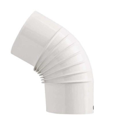 GOMITO SMALTATO  EE ¸ cm 8  45  ° bianco  - SAVE