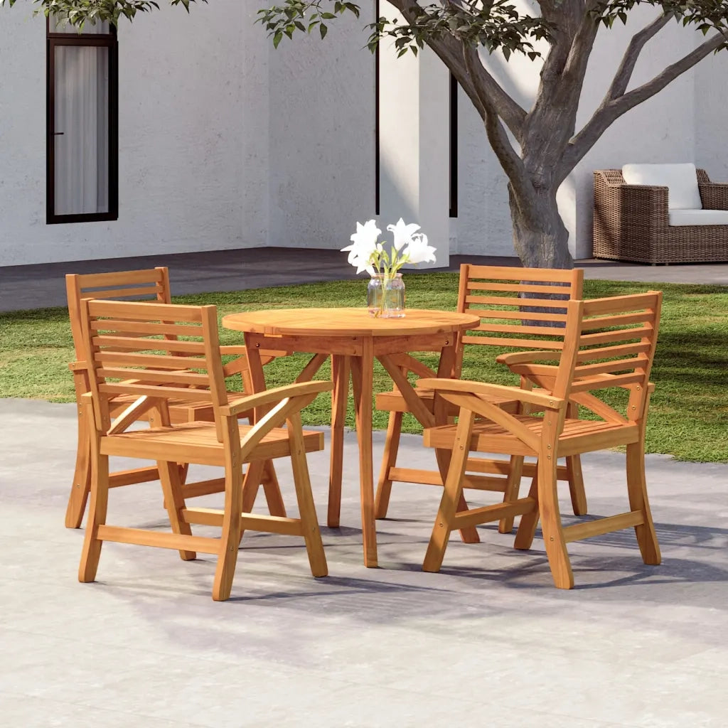 Set da Pranzo per Giardino 5 pz in Legno Massello di Acacia 3156855