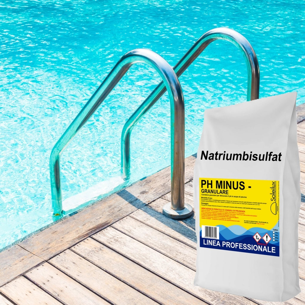4x25kg (100kg) PH - Meno Minus Granulare Rapido, Correttore per Ridurre il Valore di PH nella Piscina, Rapida e Completa Dissoluzione senza Residui per Acqua sempre Limpida