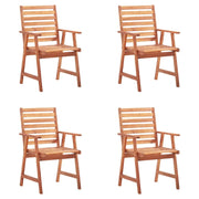 Sedie da Pranzo da Esterni con Cuscini 4 pz Massello di Acacia 3078330