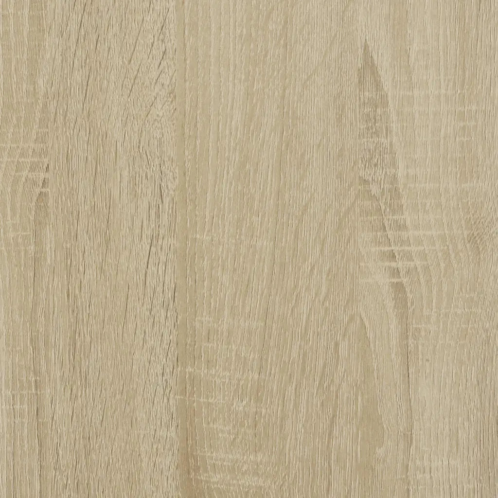 Tavolino-Tavolino da soggiorno-Tavolo Rovere Sonoma 100x100x30 cm in Truciolato e Metallo
