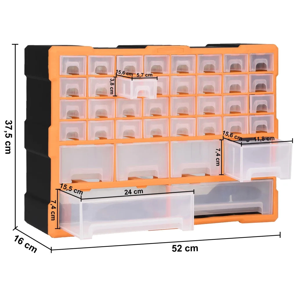 Mobile Contenitore con 38 Cassetti 52x16x37,5 cm 147577