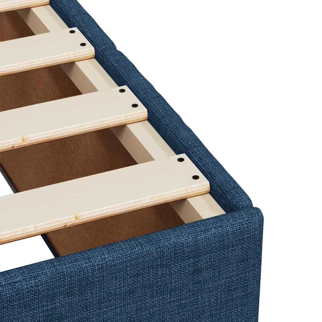 Letto box spring con materasso Blu 120 x 190 cm Tessuto 3452627