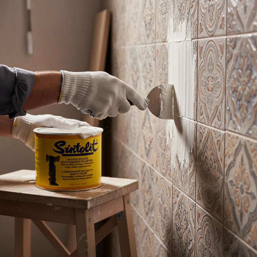 Mastice stucco bianco per marmo e ceramica 175 ml