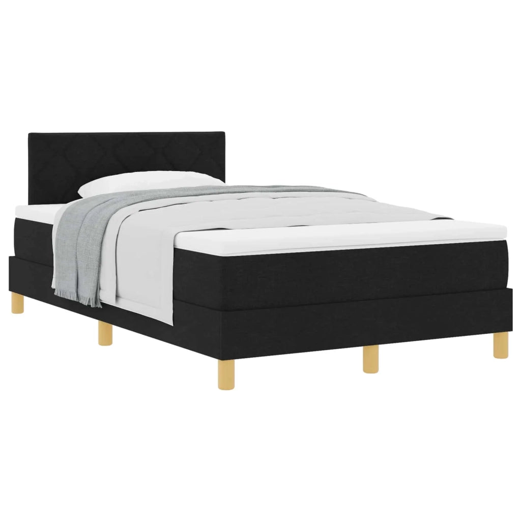 Letto a molle con cuscino Nero 120 x 200 cm Tessuto 3338988