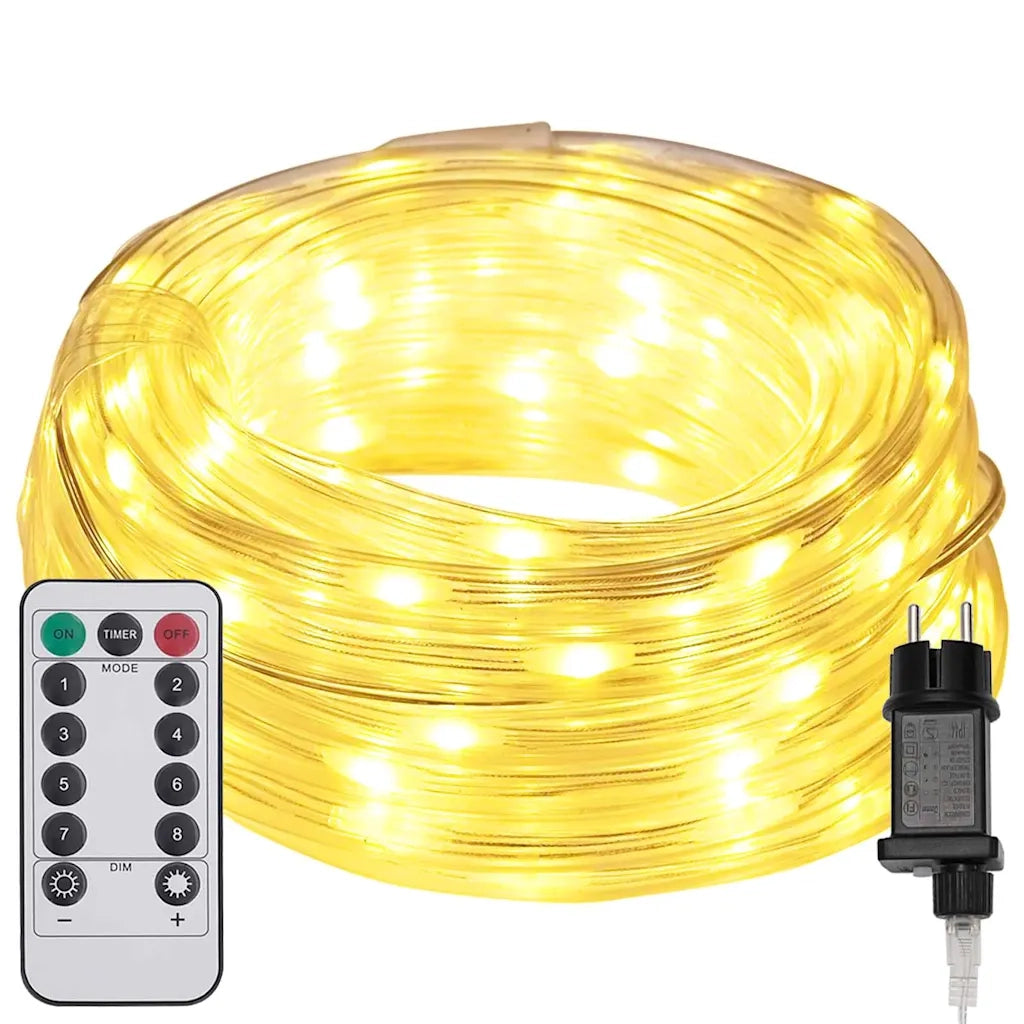 Luce a corda con 120 LED Bianco caldo 5 m PVC 42018939