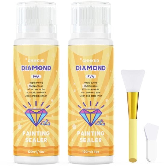 Accessori per pittura a diamanti 240ml - Sealante per pittura a diamanti con copertura a spugna, Sealante protettivo per pittura a diamanti