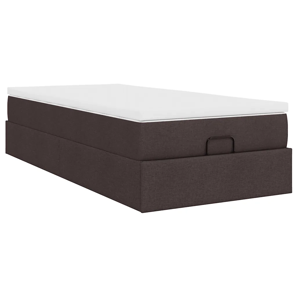 Struttura Letto Pouf con Materasso 100x200 cm in Tessuto 3311088
