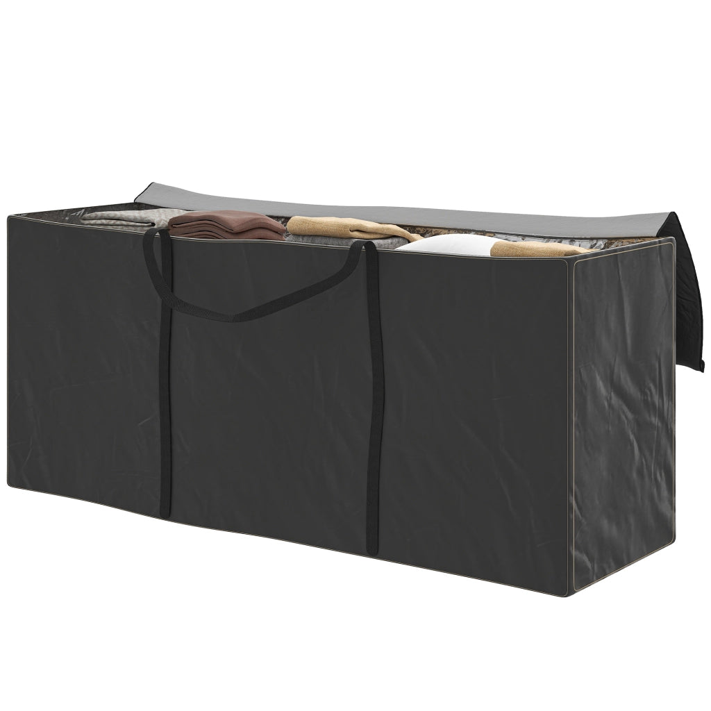Custodia per cuscini da giardino ¨C Xylo ¨C tessuto Oxford nero 175x55x75 cm