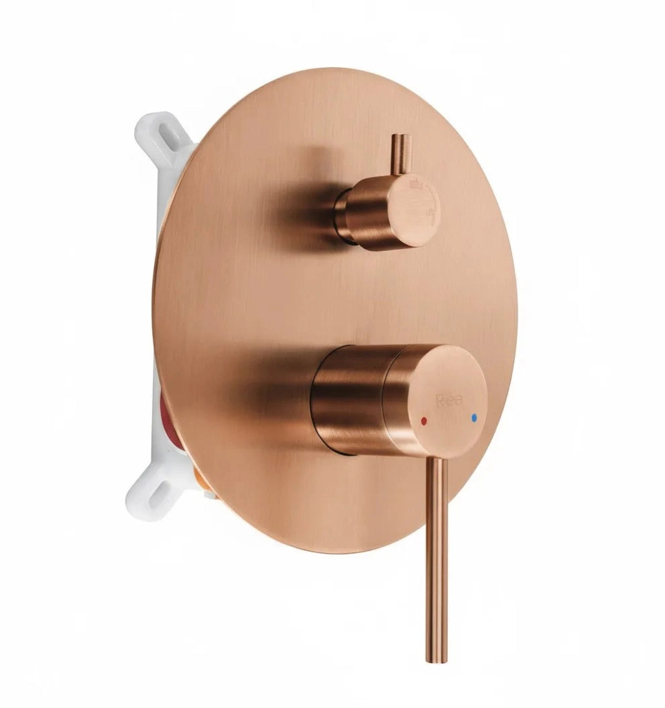 Set Doccia Da Incasso Rea Foss Clif Brush Copper + Box