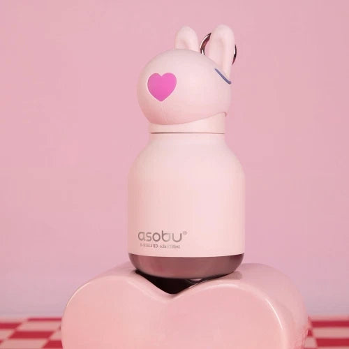 Mini Bestie coniglio - Borraccia termica da 200 ml con cannuccia