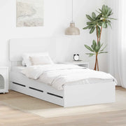 Struttura del letto-Giroletto-Rete del Letto Bianco 75 x 190 cm Legno ingegnerizzato 649703