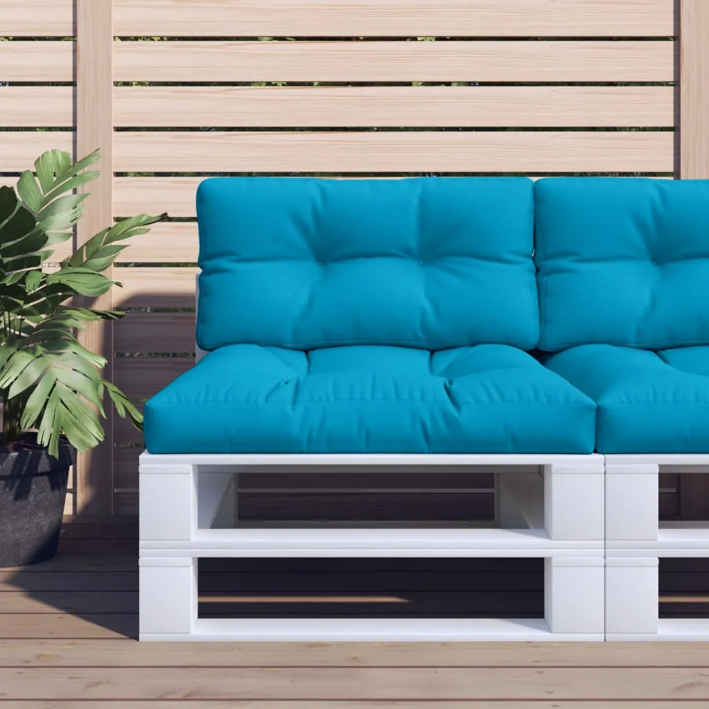 Cuscini per Pallet 2 pz Azzurro in Tessuto 360693