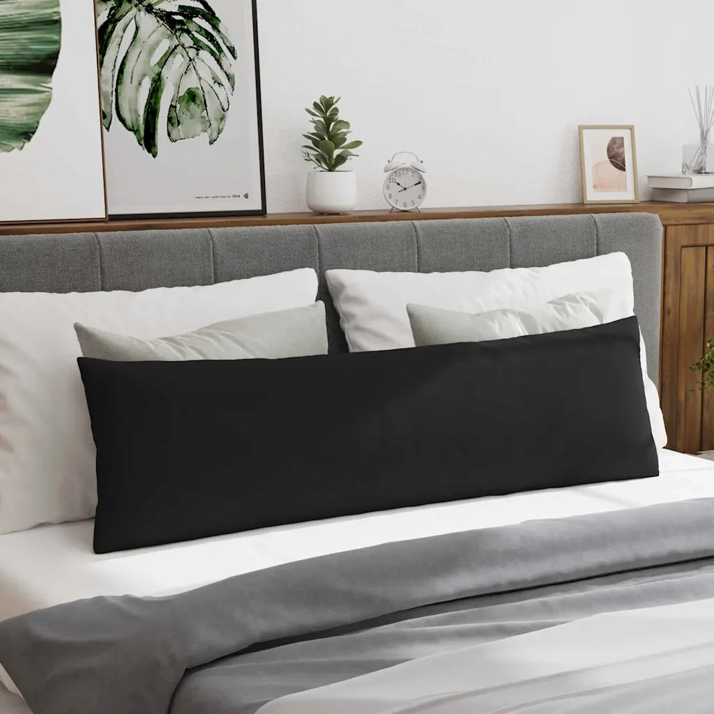 Cuscini da Divano 2 pcs Nero 145 x 40 cm Tessuto 42013857