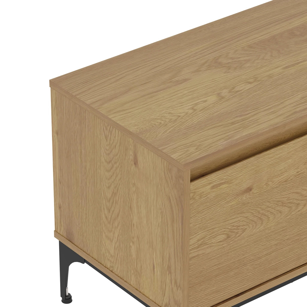 Mobile porta TV mobile porta TV per soggiorno mensola 140 x 40 x 50 cm effetto rovere scuro 03_0010066