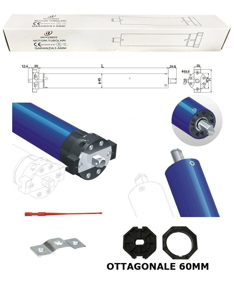 MOTORE PER TAPPARELLA 100KG 50NM COMPATIBILE CON CHERUBINI ELETTRICA ELETTRICO