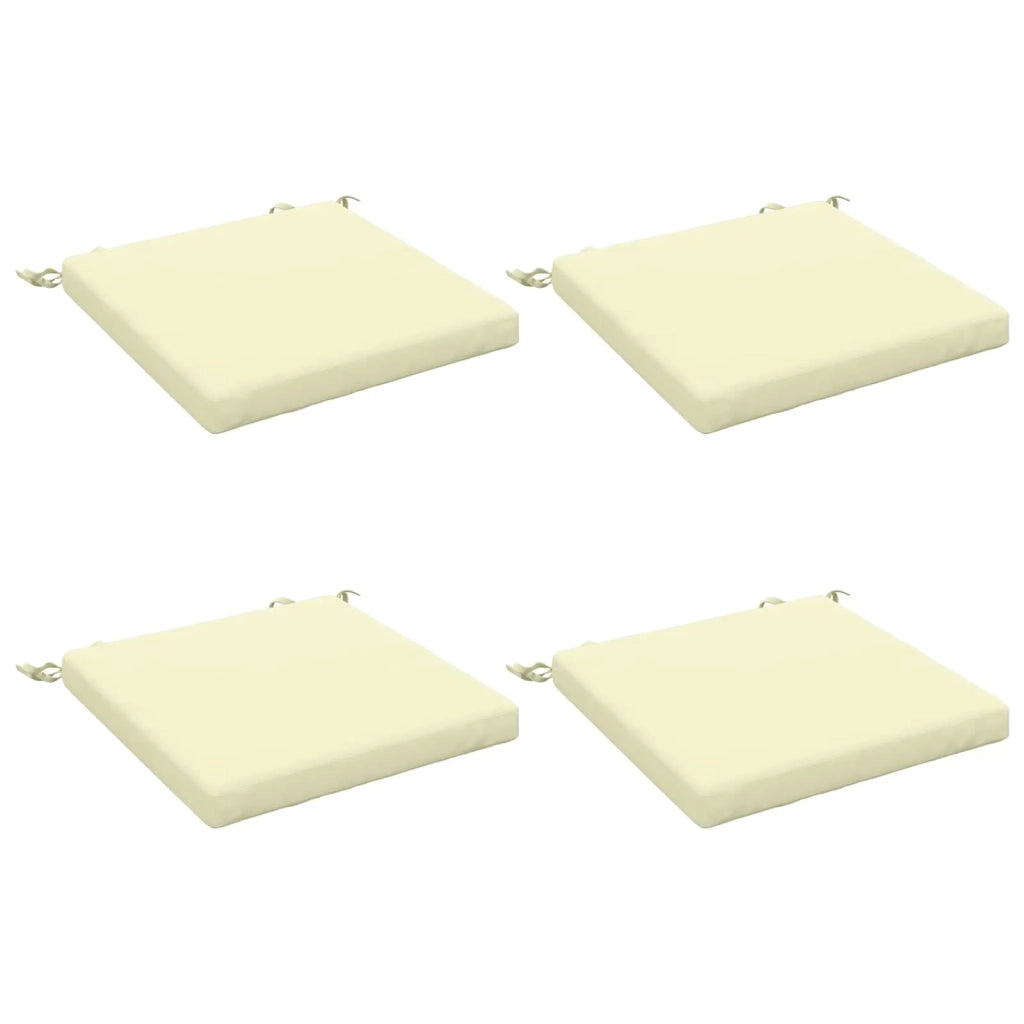 Cuscini per Sedia in 4 Pezzi SOEST 4 pz 100% Poliestere Crema 944457