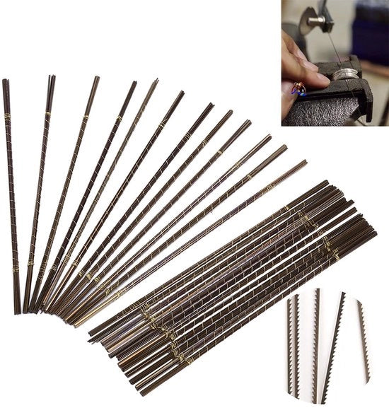 Lamiere di sega 144 unità - Acciaio duro - Per lavorazione del legno/gioielleria - Alta resistenza all'usura - Adatto per metalli - Nuovo di fabbrica - Lame di sega