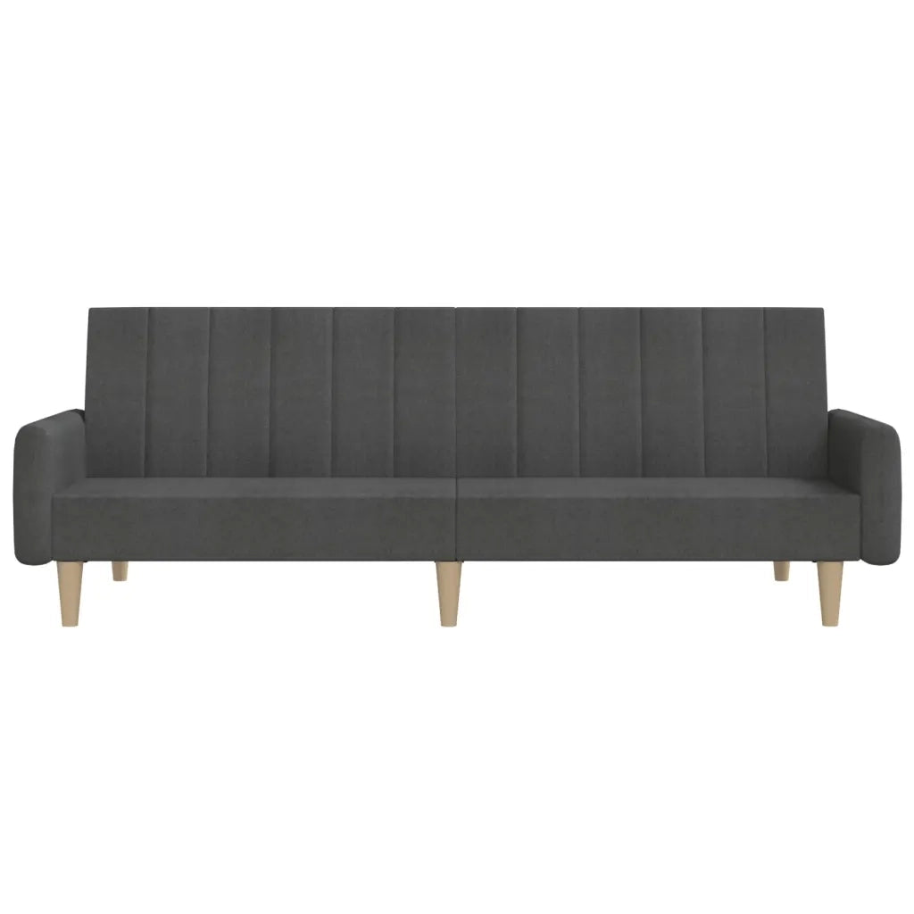 Divano letto | Sof¨¤ letto | Letto singolo a 2 Posti Grigio Scuro in Tessuto