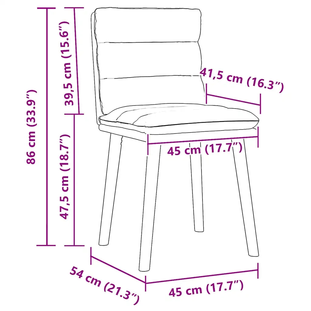 Sedie da Pranzo 2 pz Nere in Tessuto 4101295