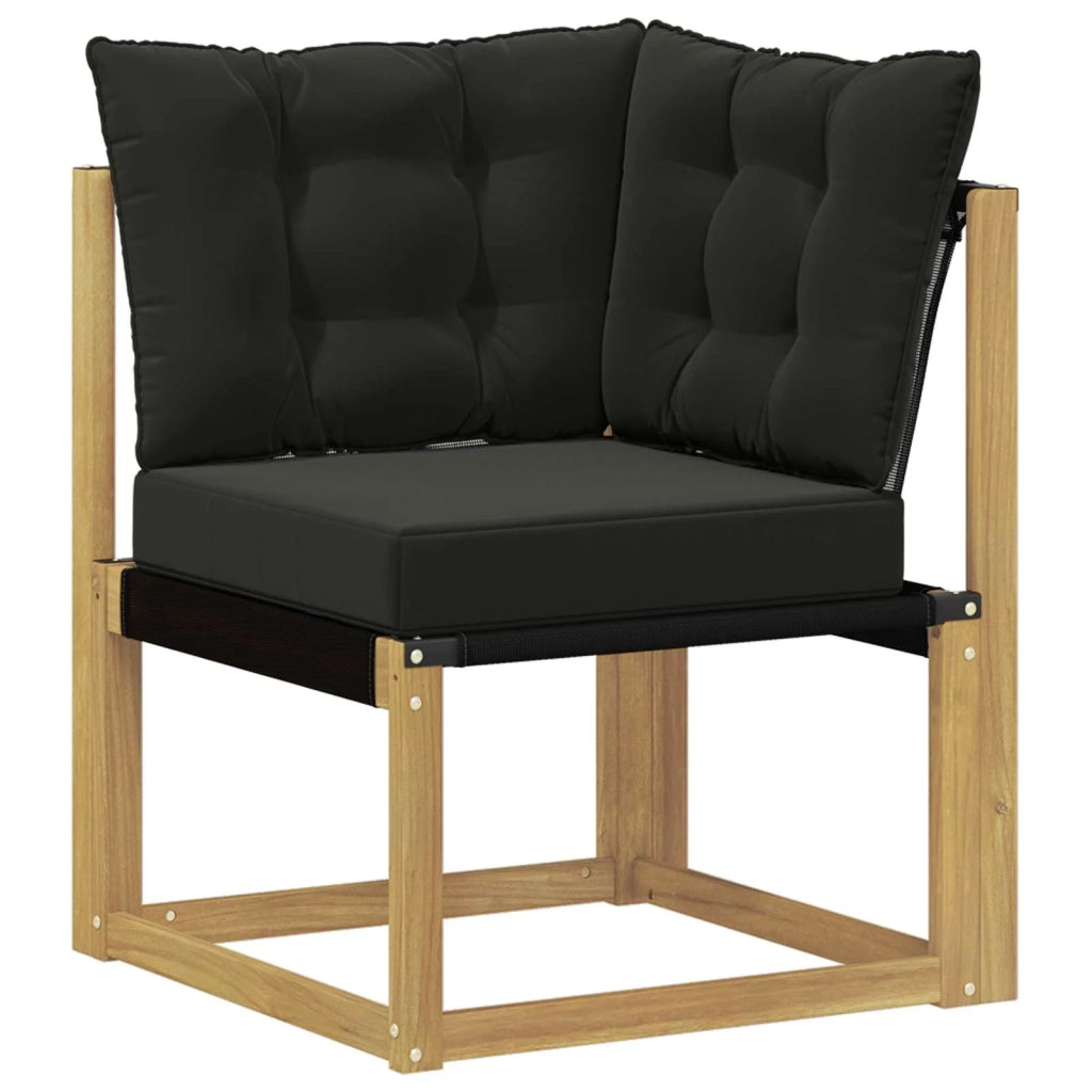 Set di divani da esterno 10 pz Bianco e Nero 3389878