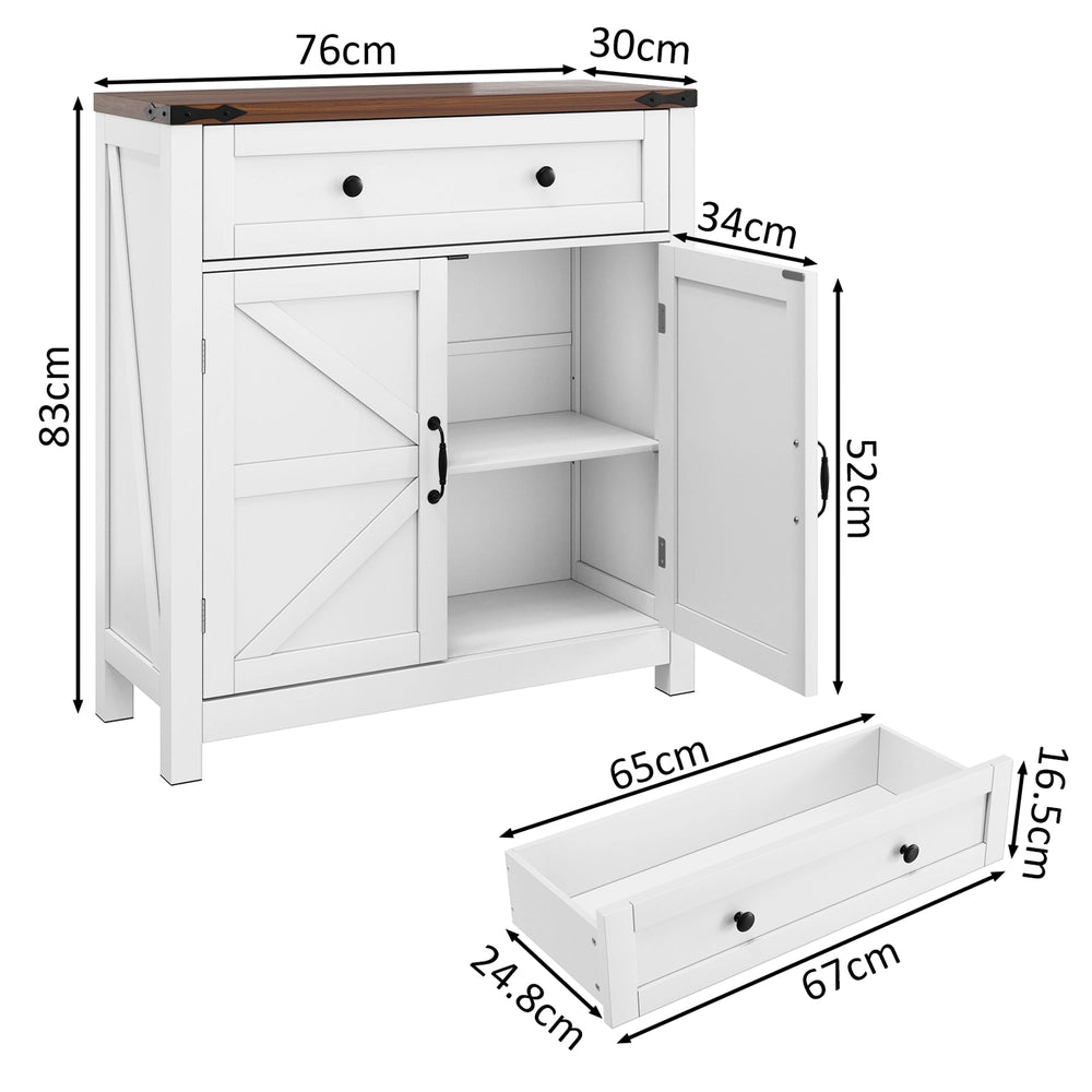 Consolle Portaoggetti ¨C MINIMAL ¨C Legno Bianco, Ripiani Regolabili, Cassetti