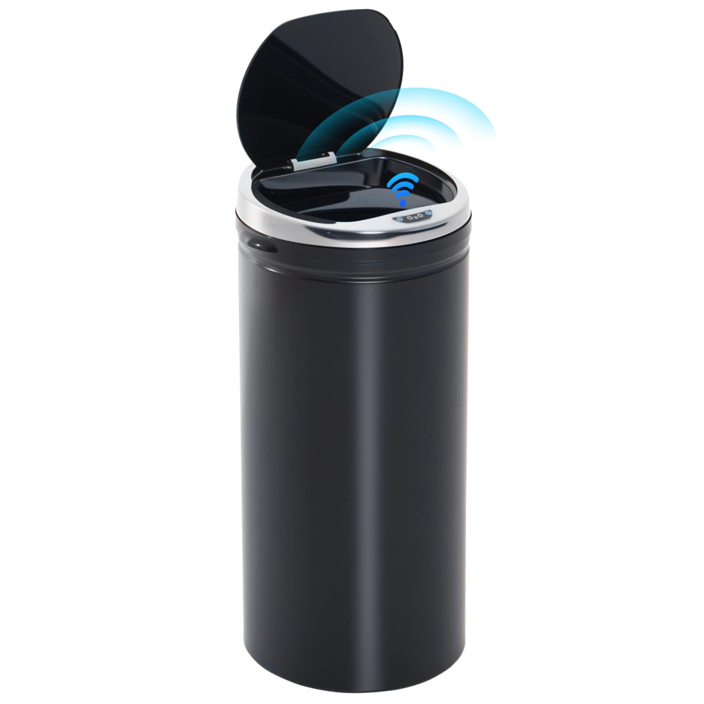 Pattumiera Automatica da 42L con Sensore a Infrarossi in Acciaio e Plastica, 30.5x30.5x68 cm