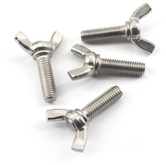 Set di viti a forma di farfalla 10 pezzi - M8x30 - Viti a vela - Acciaio inossidabile - Duraturo - Resistente alla corrosione - Viti