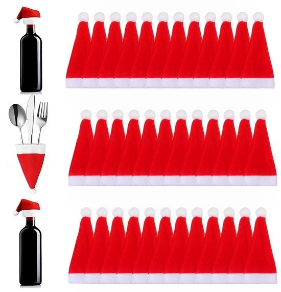 Decorazioni di Natale Mini - 36 pezzi - Decorazioni da tavola - Progetti di fai da te creativi - Tessuto di alta qualità - Atmosfera festiva - Decorazione di Natale