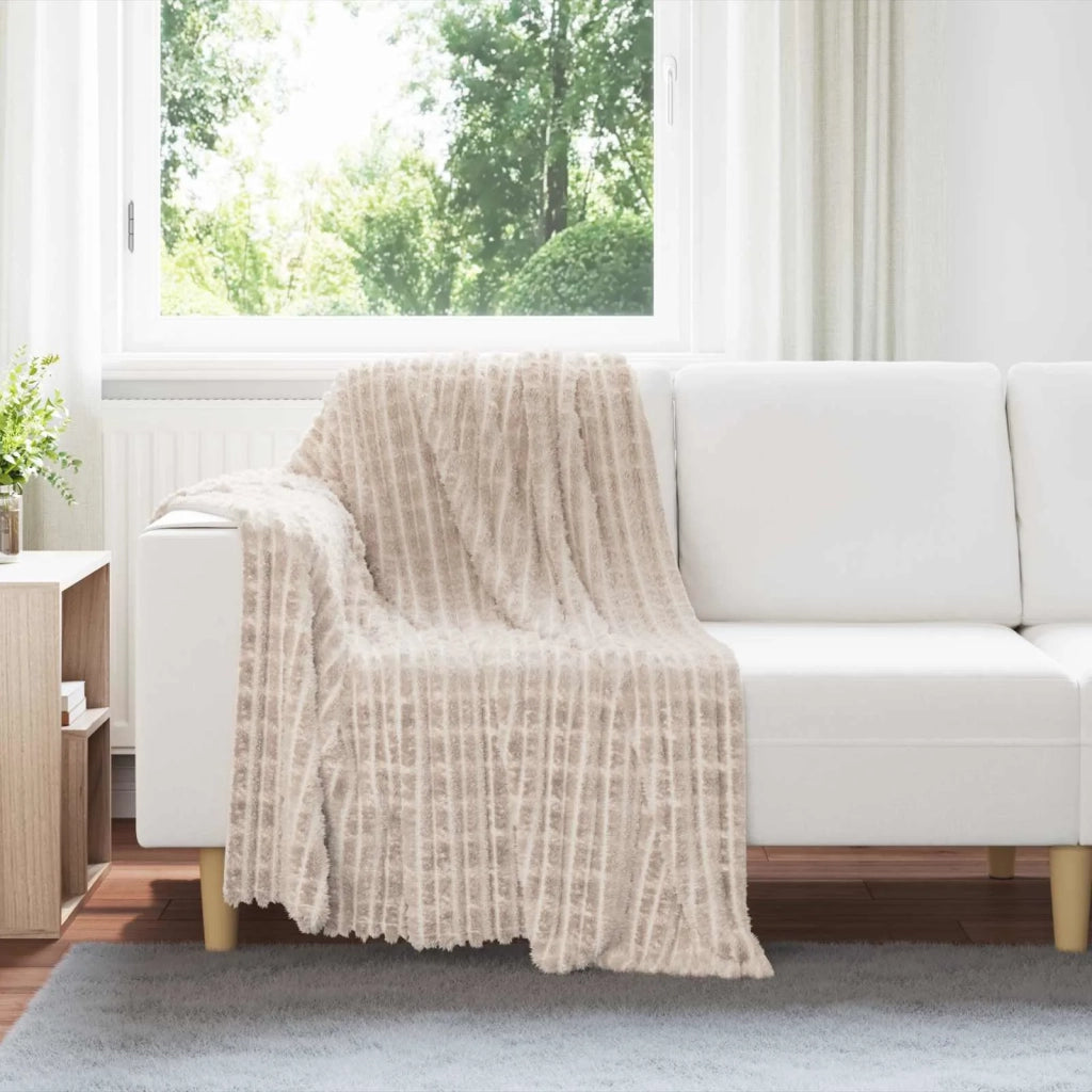 Coperta Beige 150 x 130 cm Panno 42016909