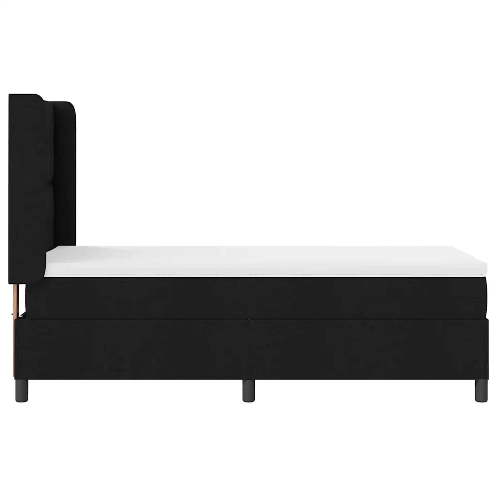 Letto a molle con materasso Nero 200 x 80 cm Tessuto 3341611