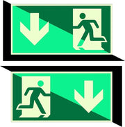 Carte di emergenza - Segnali di sicurezza - Scheda di evacuazione - Disegno di fuga - Segnali di soccorso 30 x 15 cm