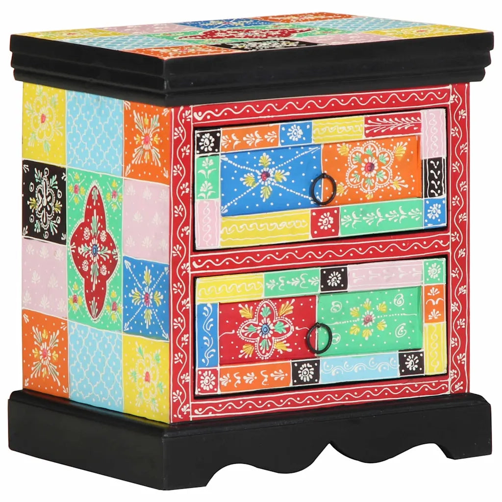 Comodino | Armadio da Notte | Mobiletto da notte con cassetto Multicolore 40 x 35 x 45 cm