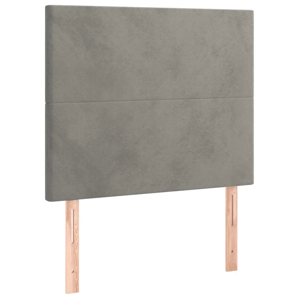 Testiera | Testata Grigio Chiaro 80x5x118/128 cm Velluto