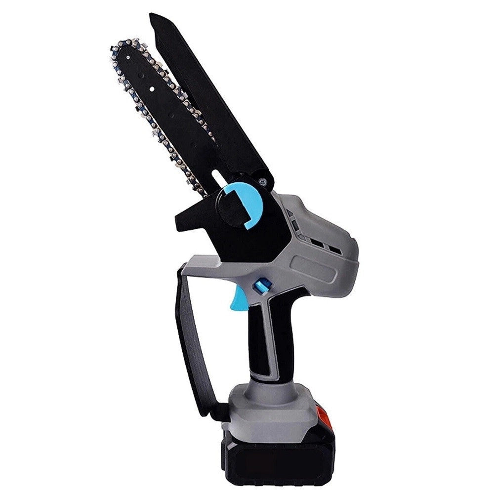 Trade Shop - Mini Motosega A Doppia Batteria 20v 5ah Tagliarami Elettrica Elettrosega 6" -