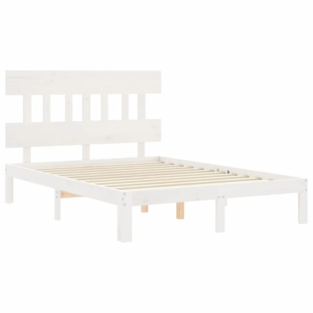 Giroletto senza Materasso-Struttura Letto Bianco 120x200 cm Legno Massello Pino 233216