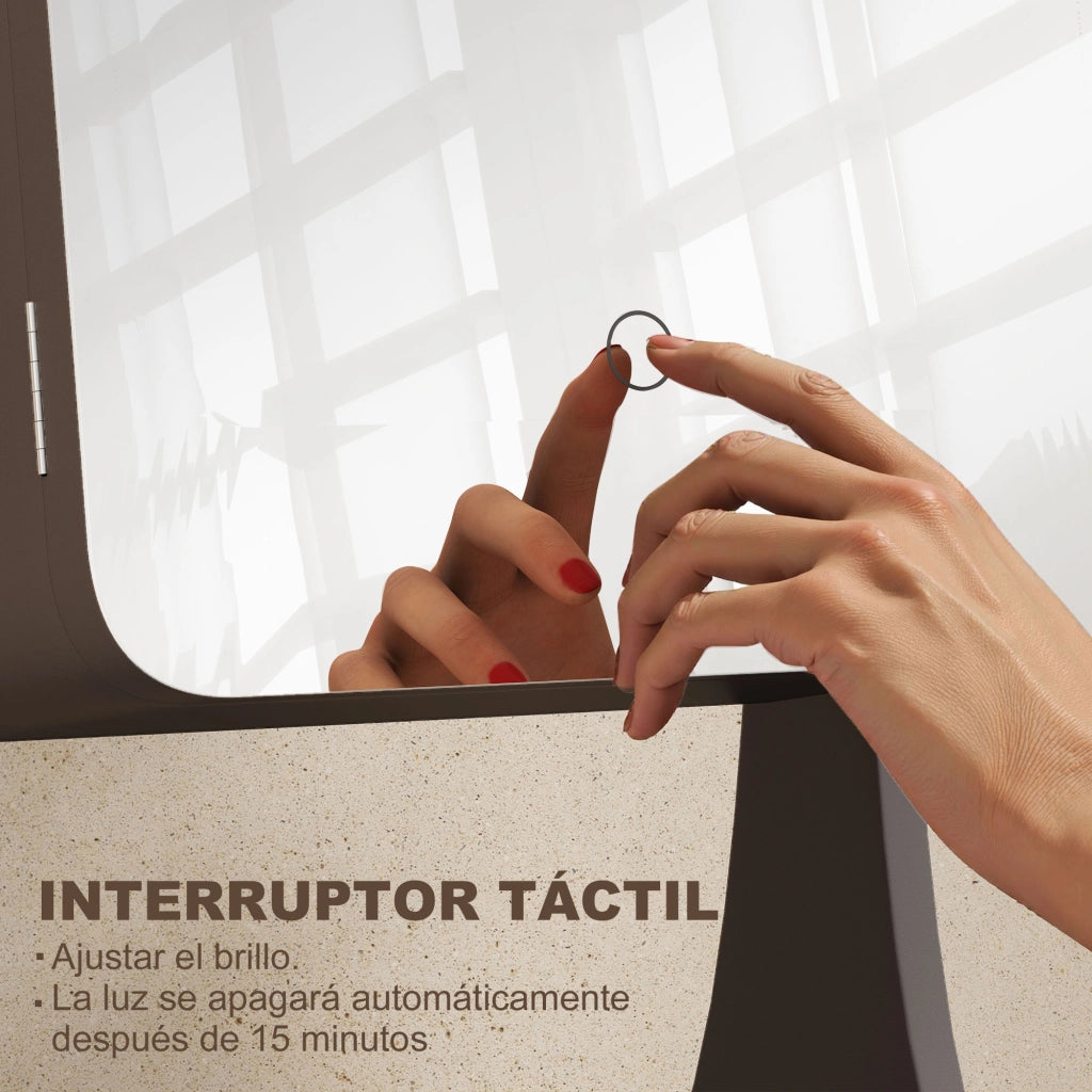 Armadio Gioielli con Luci LED e Specchio ¨C Minimal ¨C Grigio