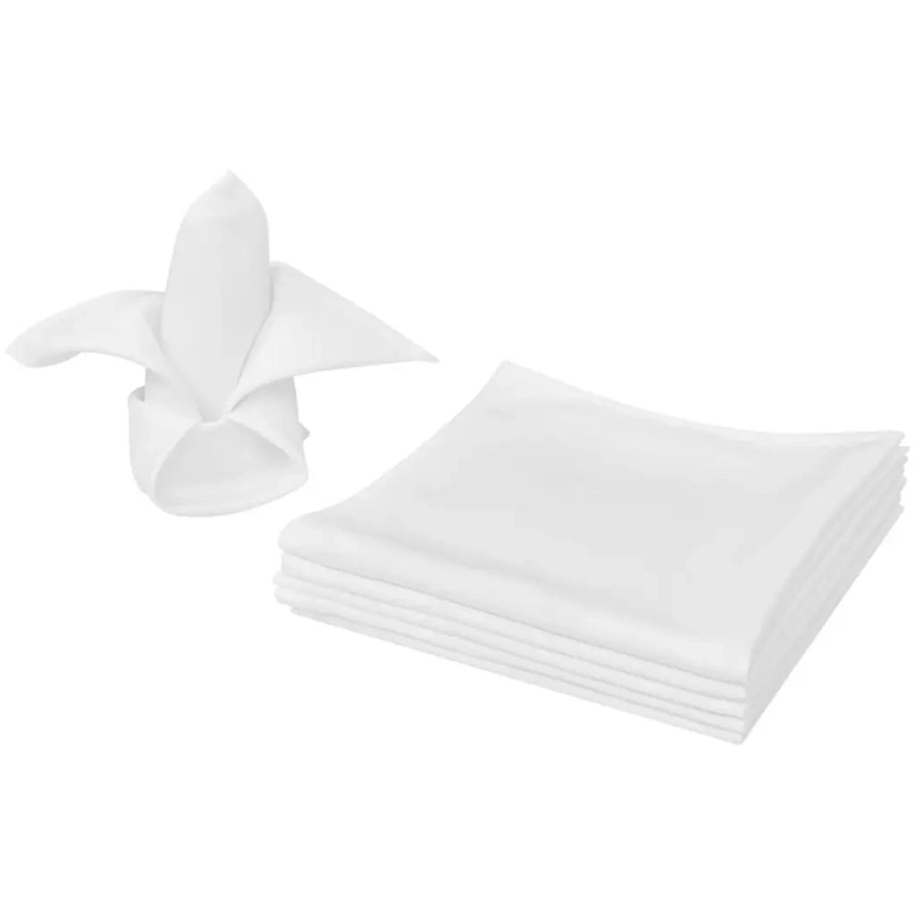 10 Tovaglioli da cena bianchi 50 x 50cmcod mxl 106485
