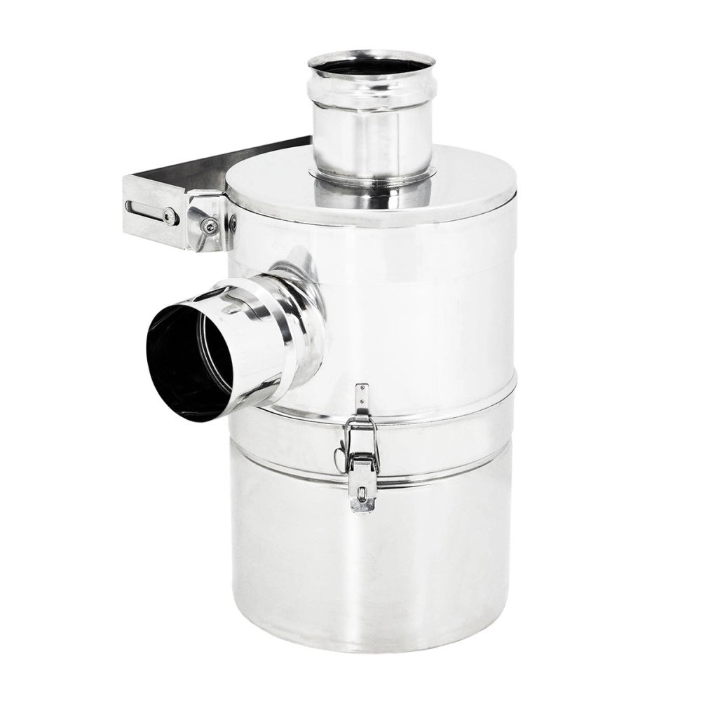 Abbattitore inox di fuliggine per stufe e caldaie a pellet, diametro 100mm